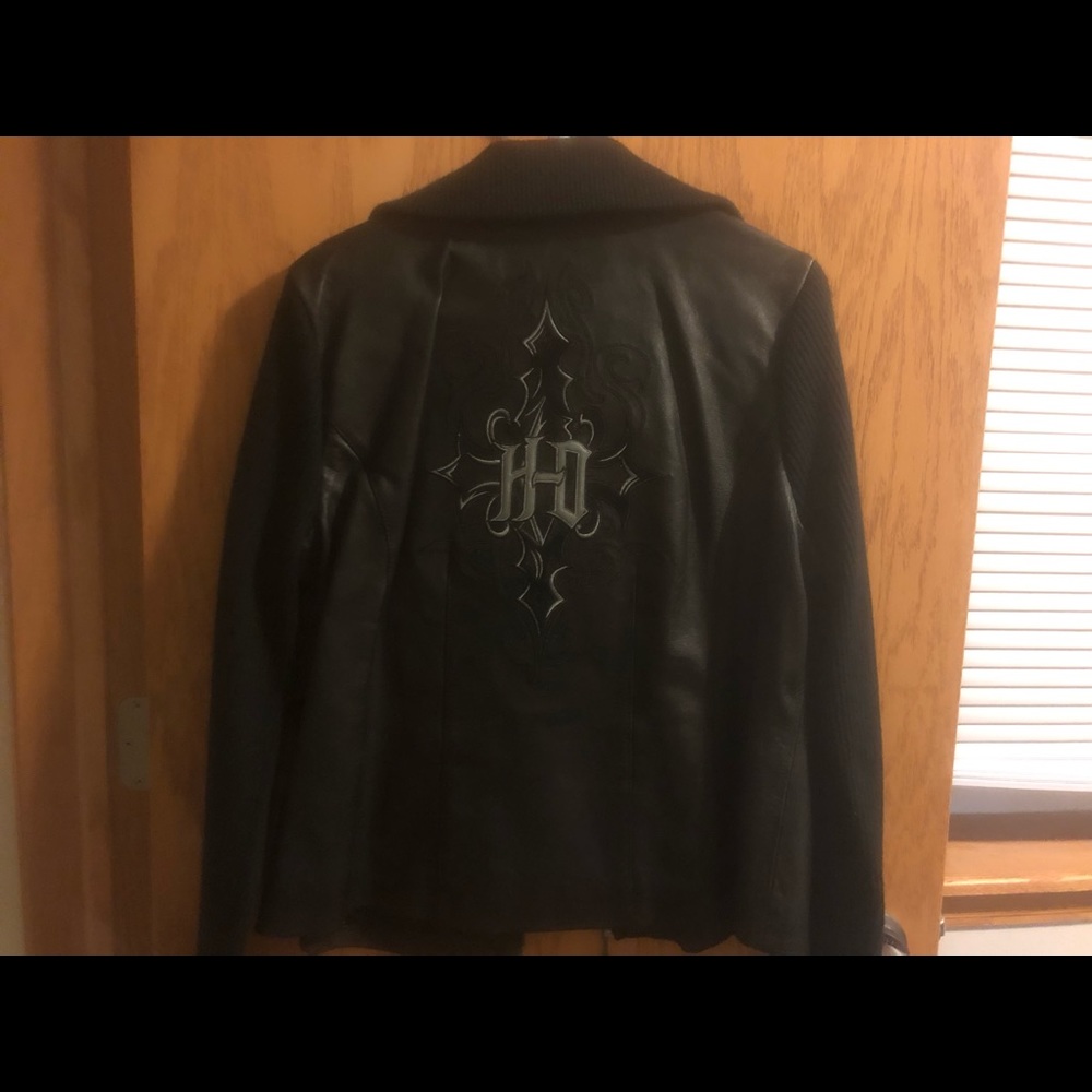 Harley Davidson womans leather & sweater  jacket